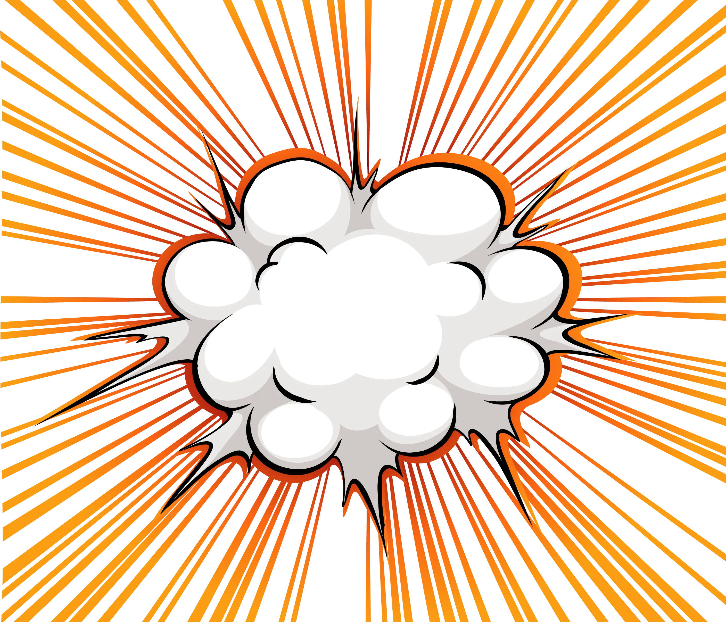 White Explosion Comic Illustration