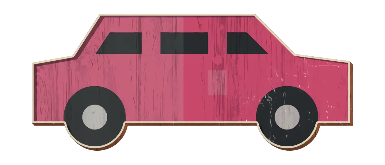 Abstract Pink Car Illustration