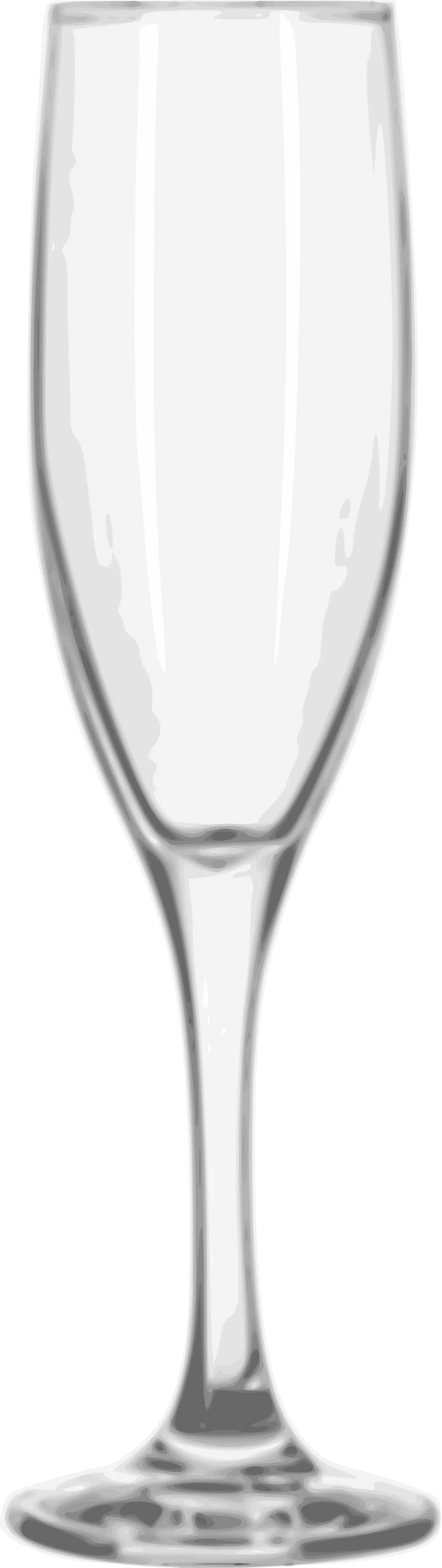 Empty Champagne Glass for Celebration Concept