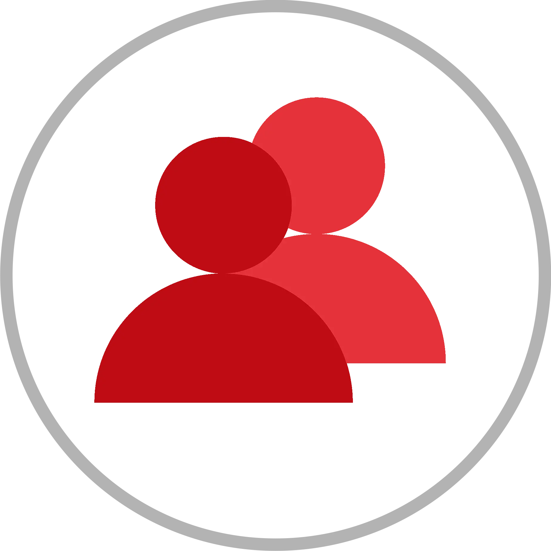 Red User Icon for Digital Profiles