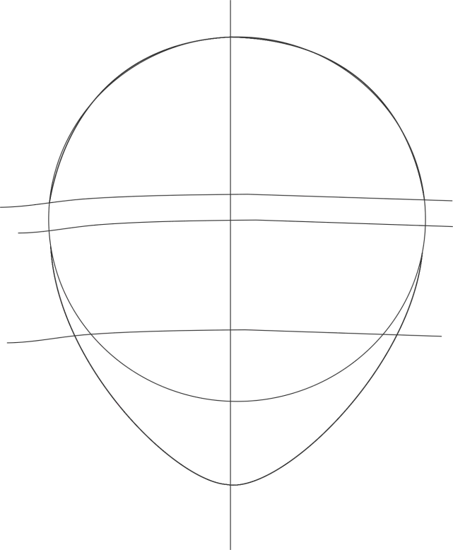 Head Sketch Outline for Drawing Guide