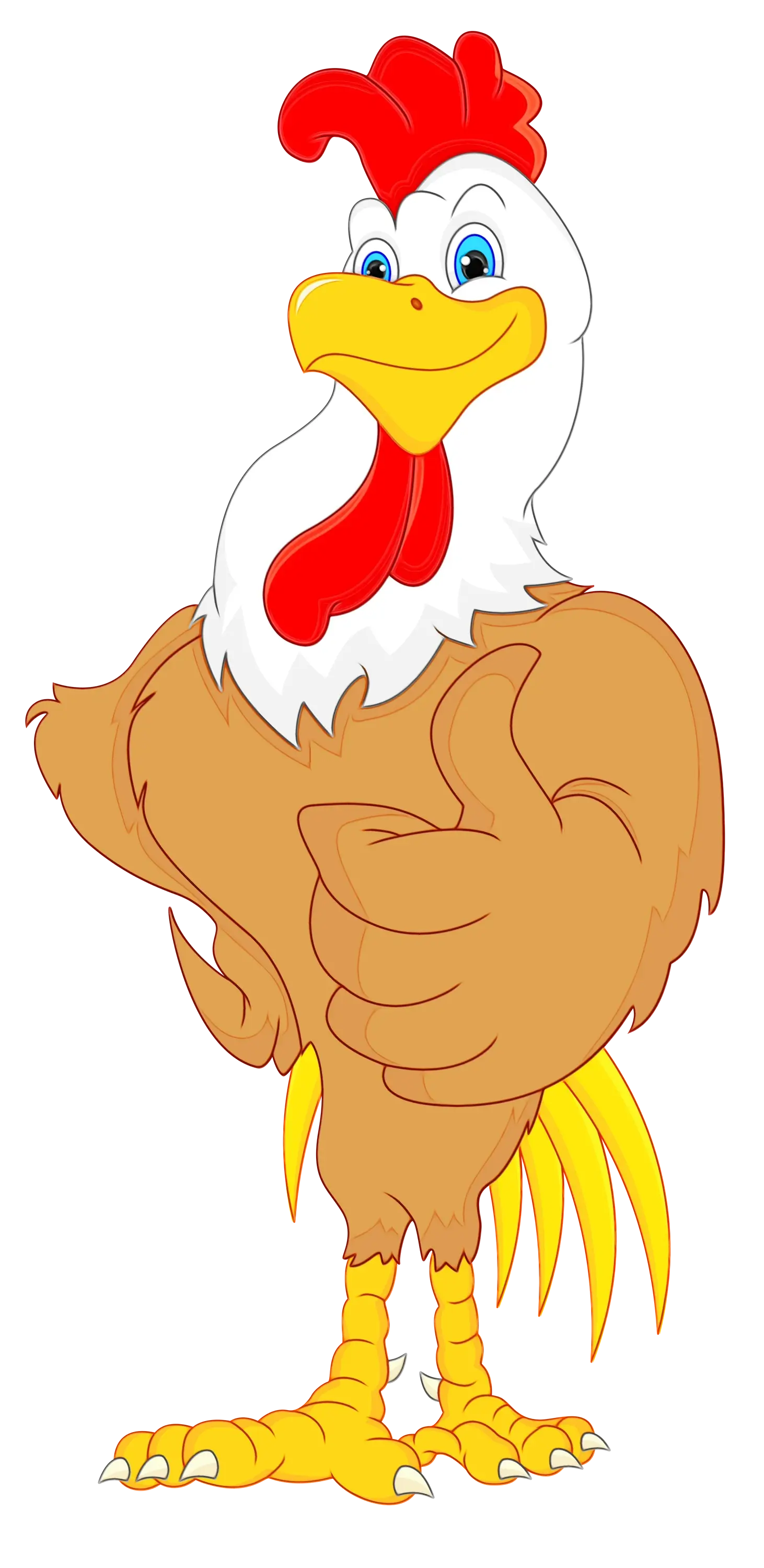 Cheerful Cartoon Rooster Illustration