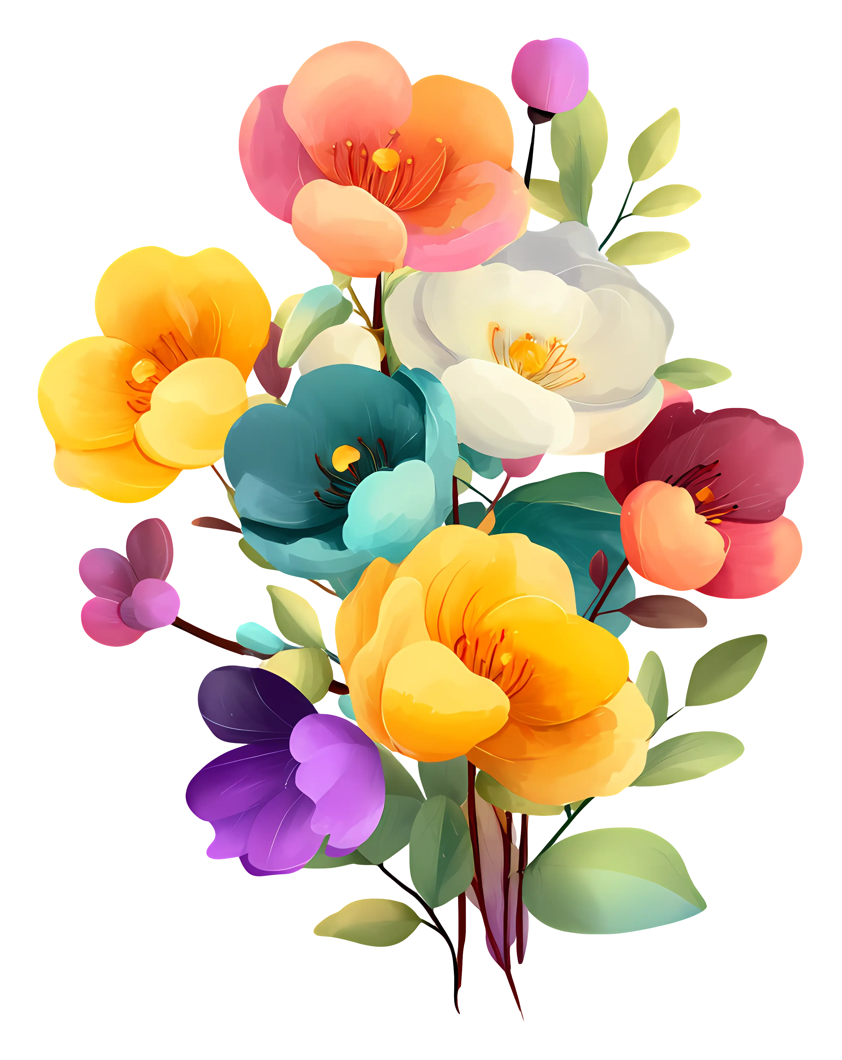 Colorful bouquet of flowers