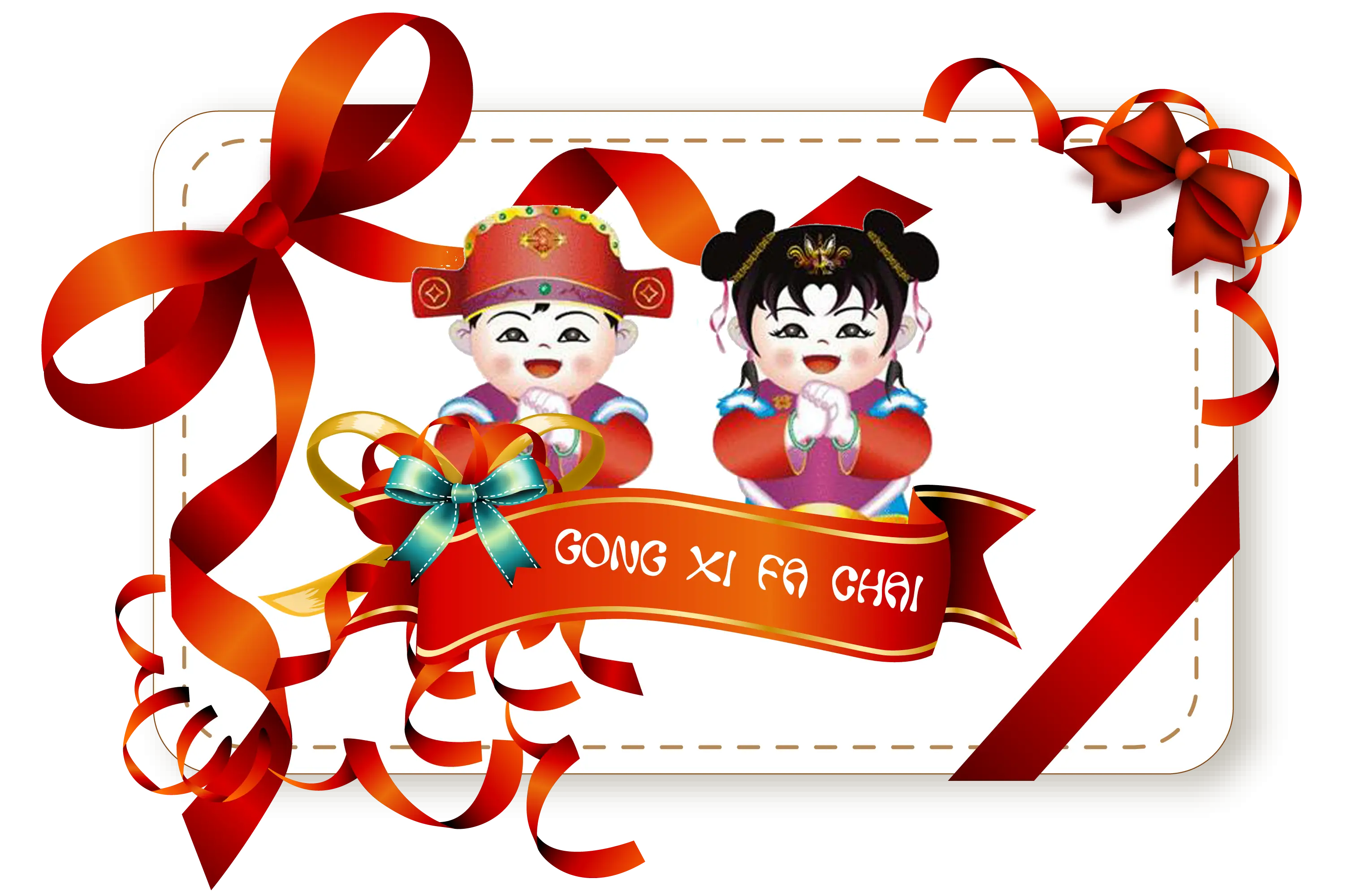 Colorful Chinese New Year Greeting Card