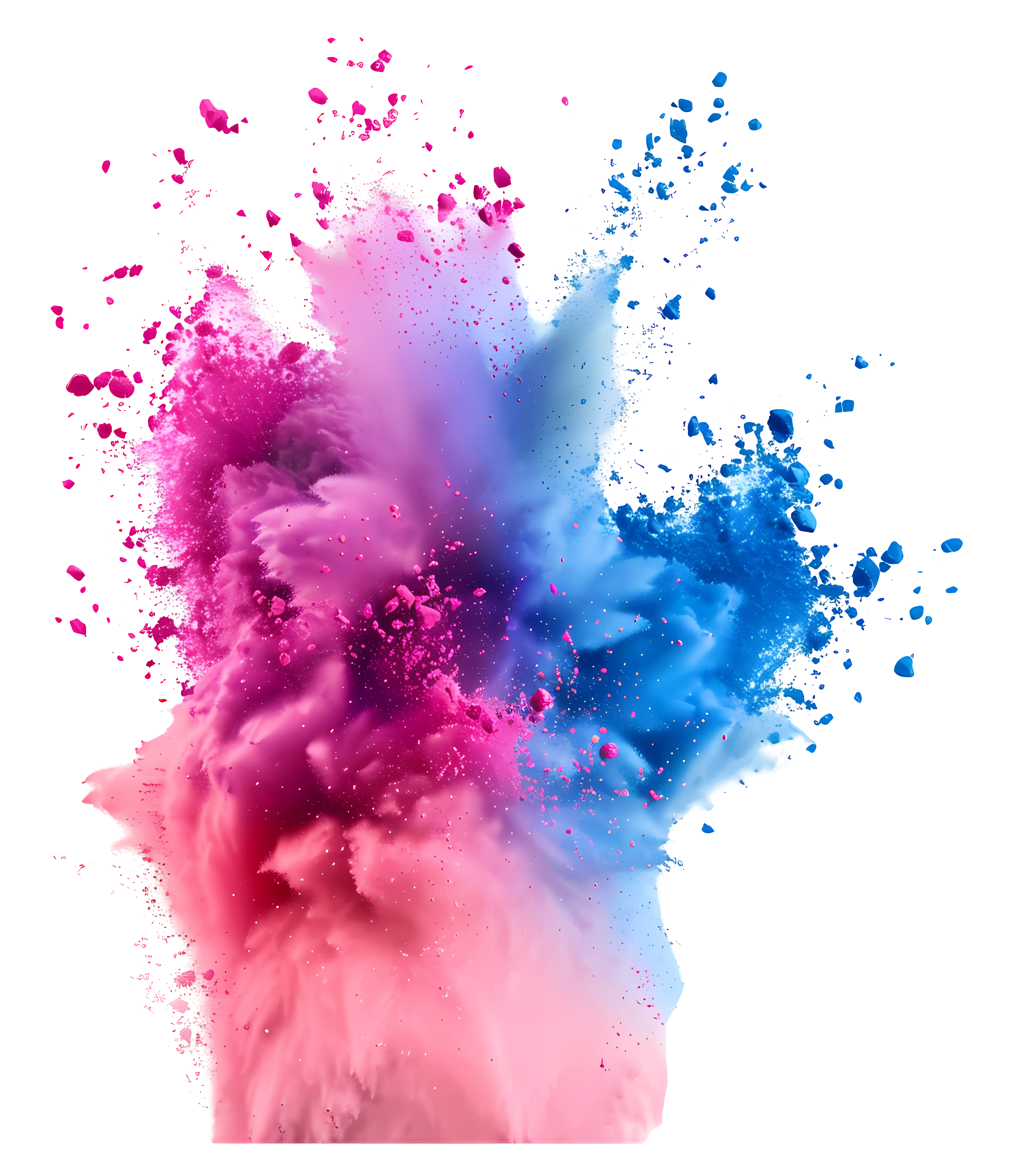 Vibrant Color Powder Burst Illustration