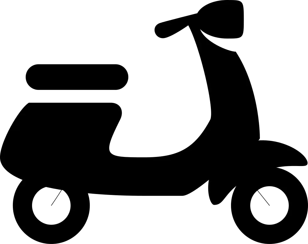 Black Scooter Icon