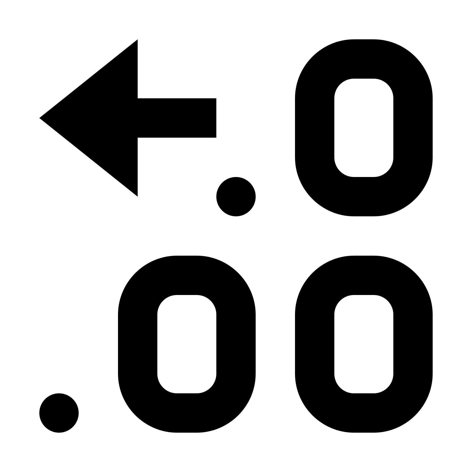 Directional Arrow with Decimal Numbers