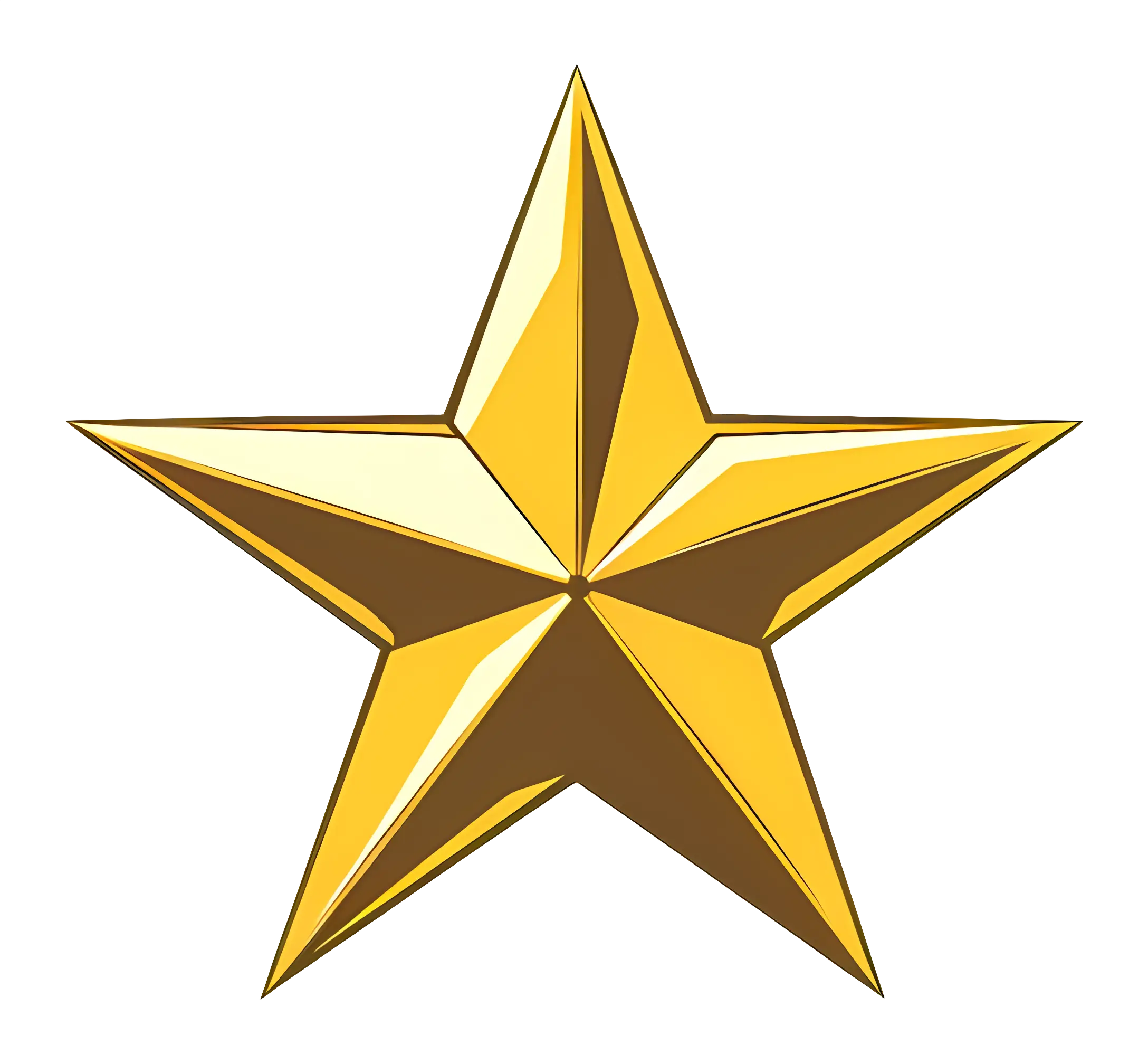 Golden Five-Point Star Illustration