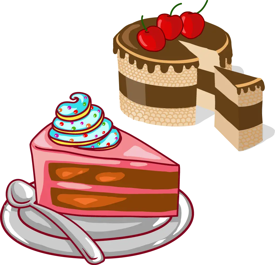Delicious Cakes with Cherries
