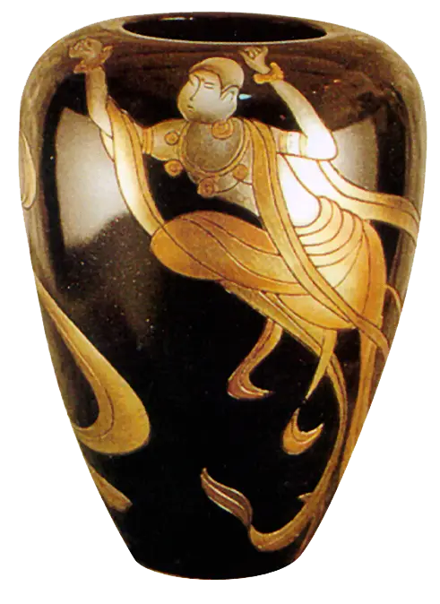 Decorative Vase with Artwork
