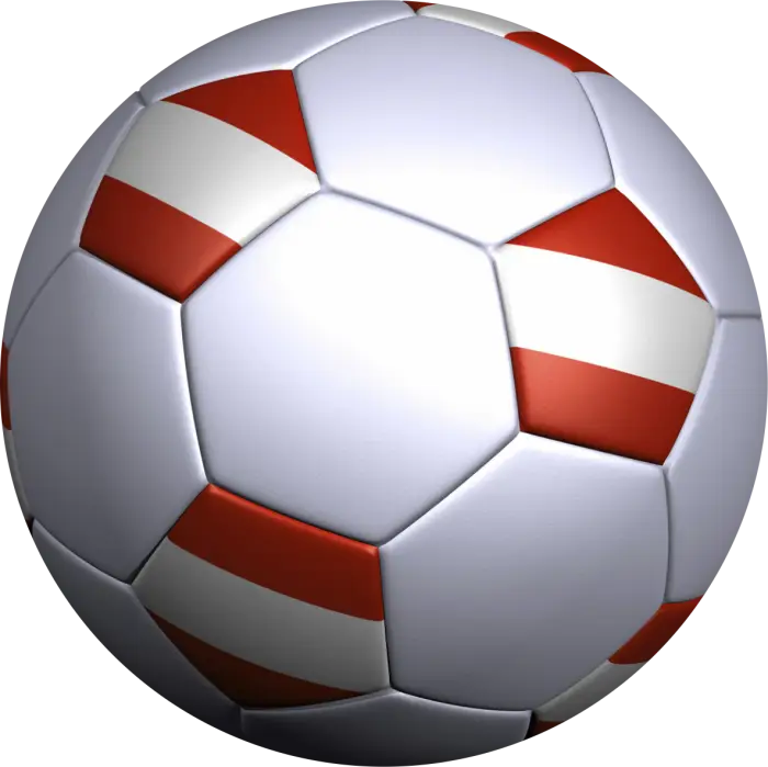 Red and White Soccer Ball for Football Games