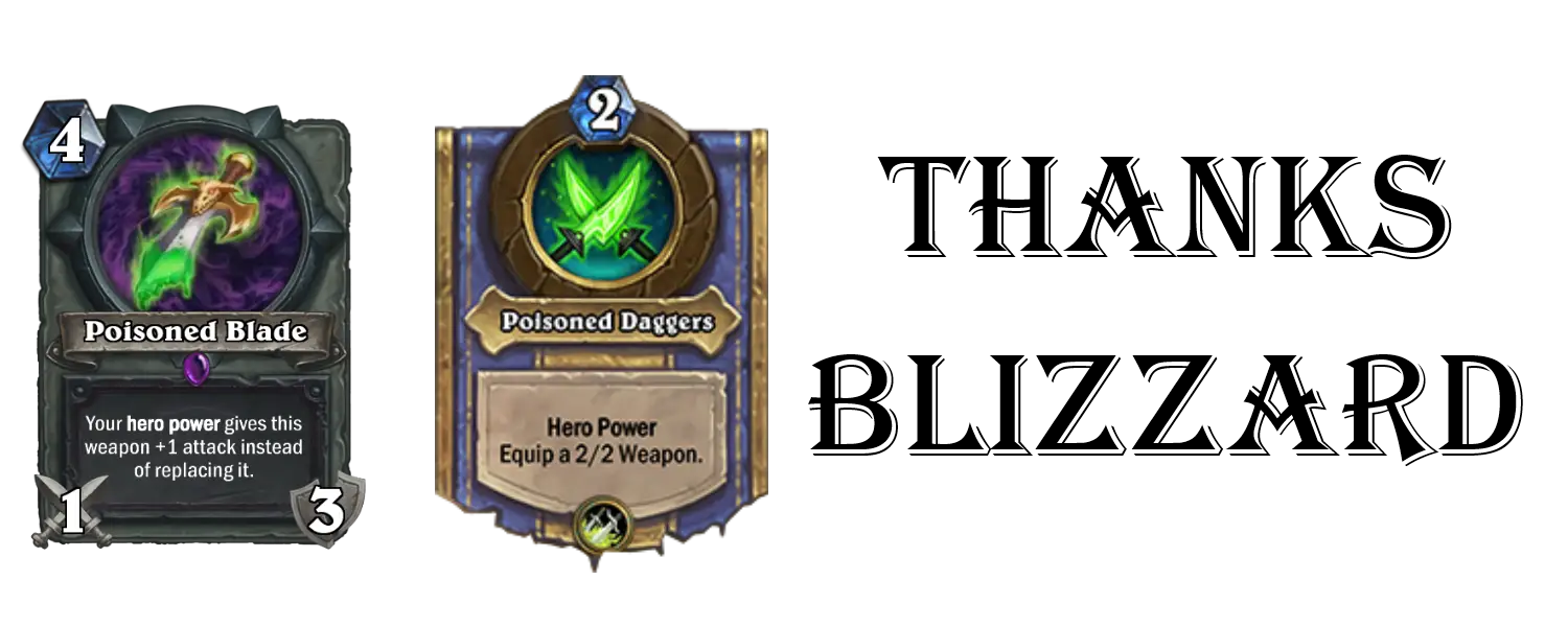 Hearthstone Cards with Thanks Blizzard Text