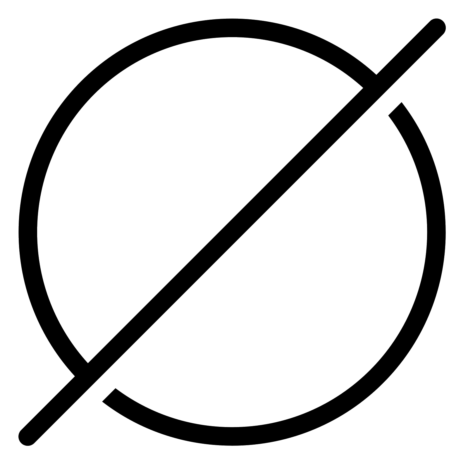 Black Prohibition Circle Symbol
