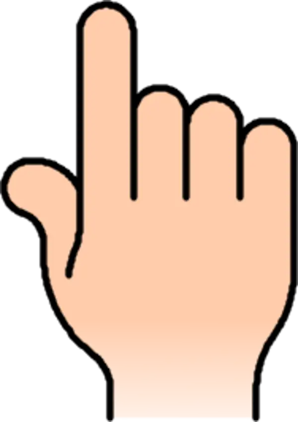 Pointing Hand Icon in Minimalist Style
