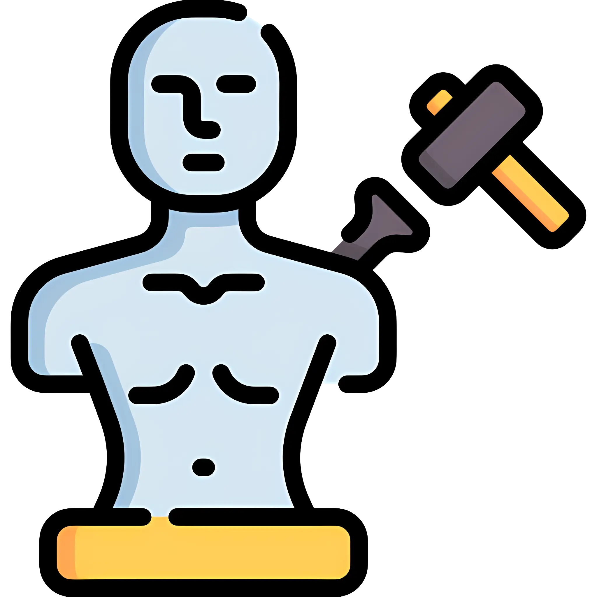 Sculpture with Chisel