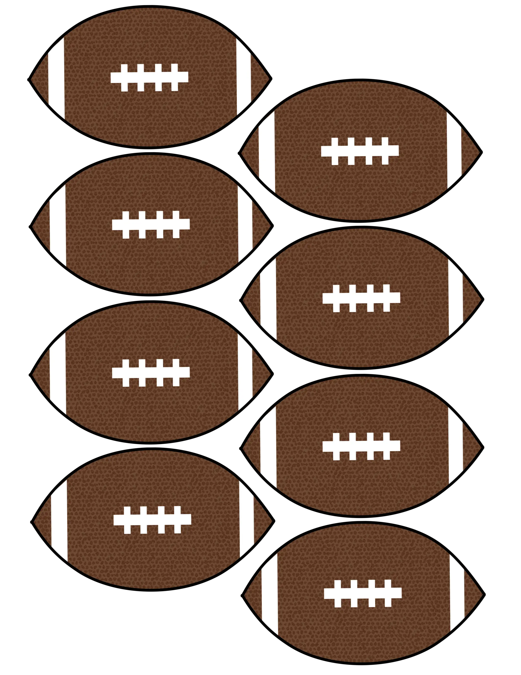 Set of Footballs for Sports Game
