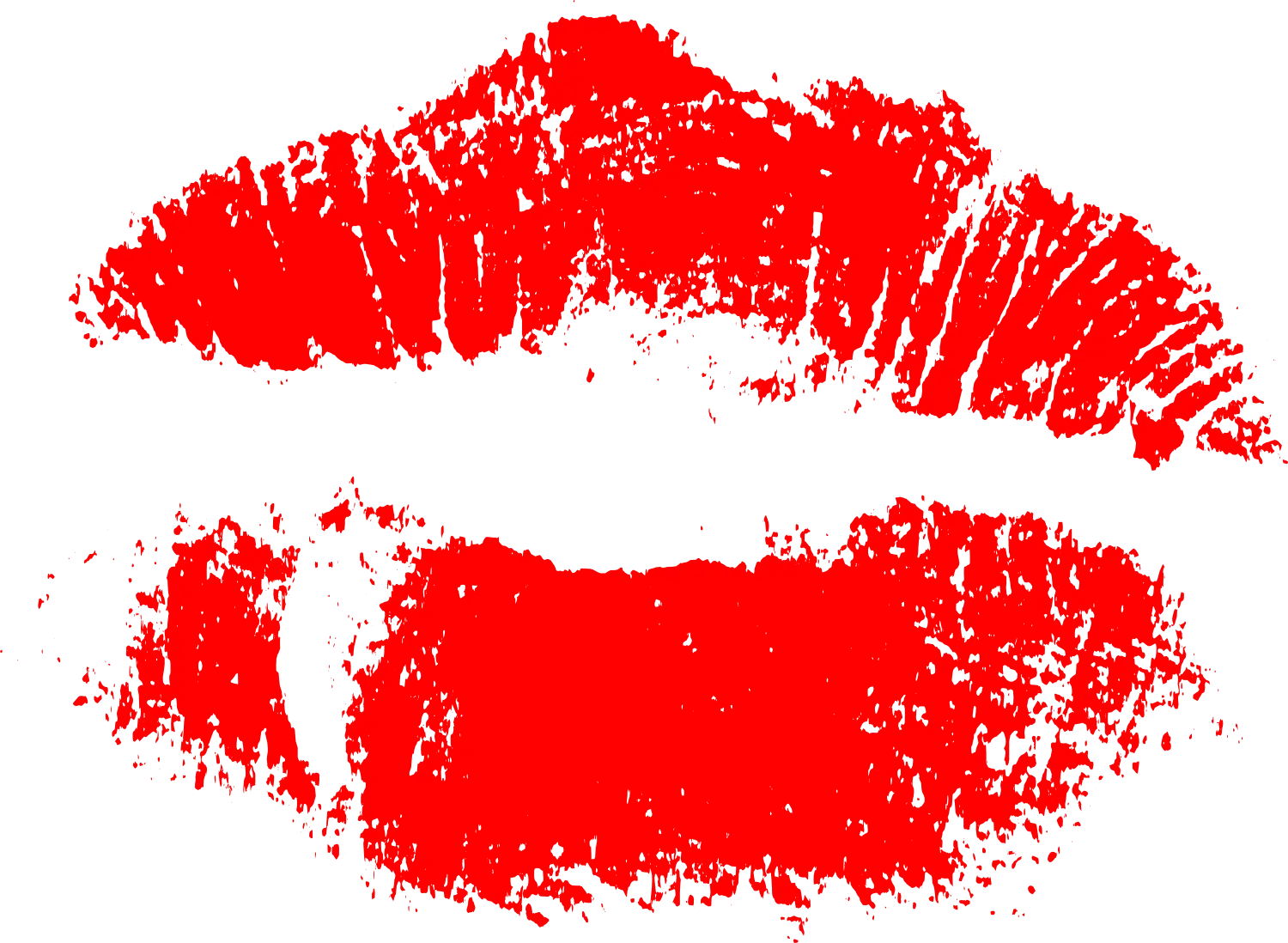 Red Kiss Lipstick Print