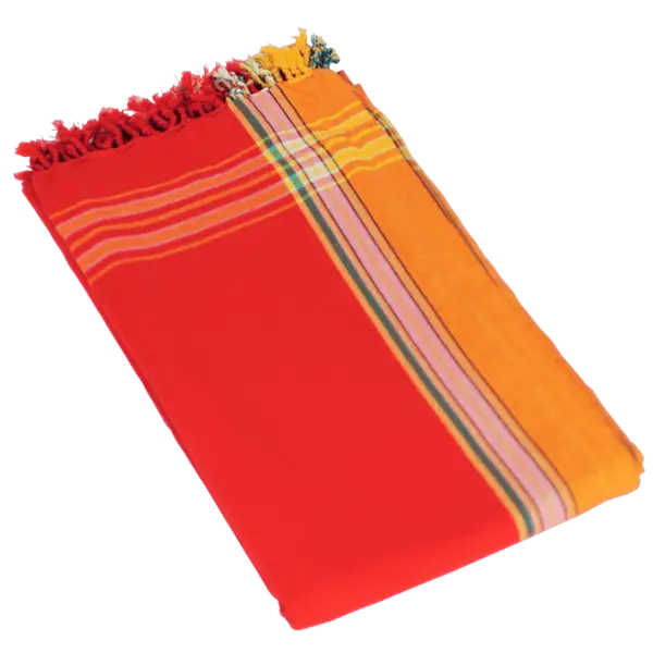 Red and Yellow Striped Fabric