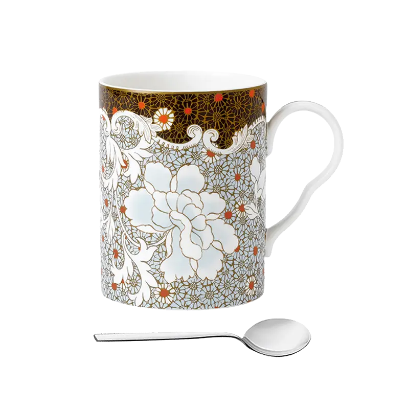 Beautiful Decorative Mug with Spoon