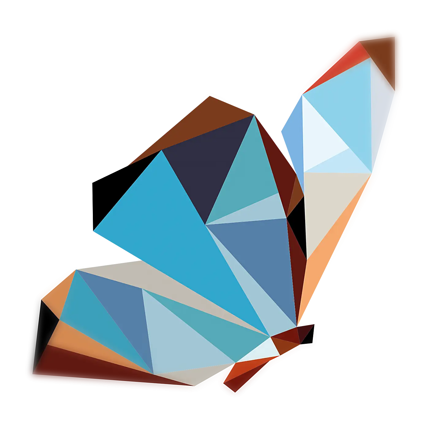 Colorful Geometric Butterly Illustration