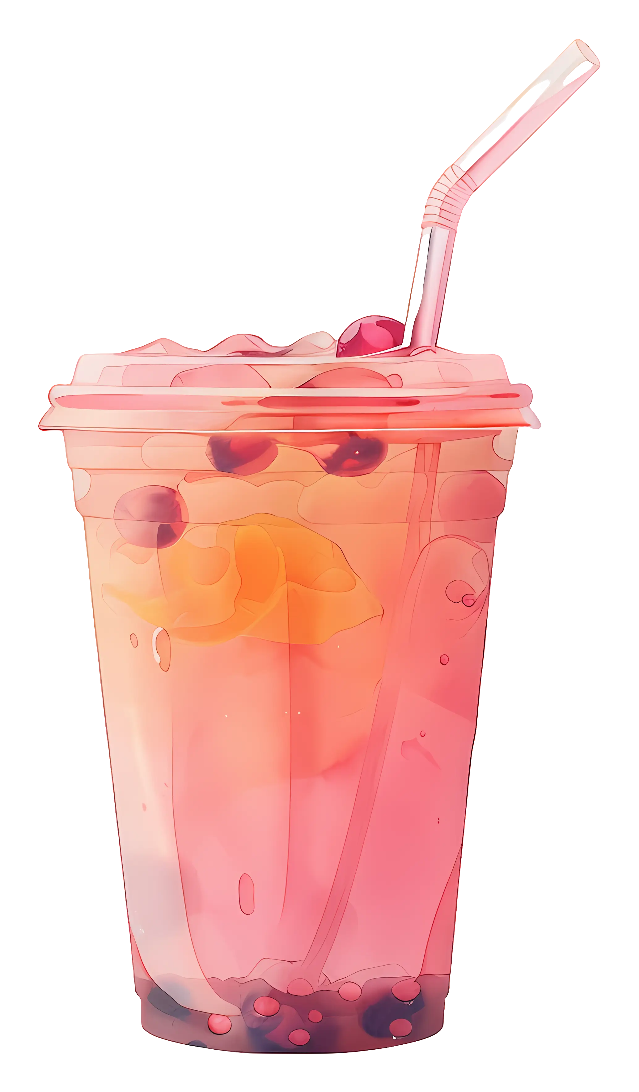 Delicious Refreshing Drink in Plastic Cup
