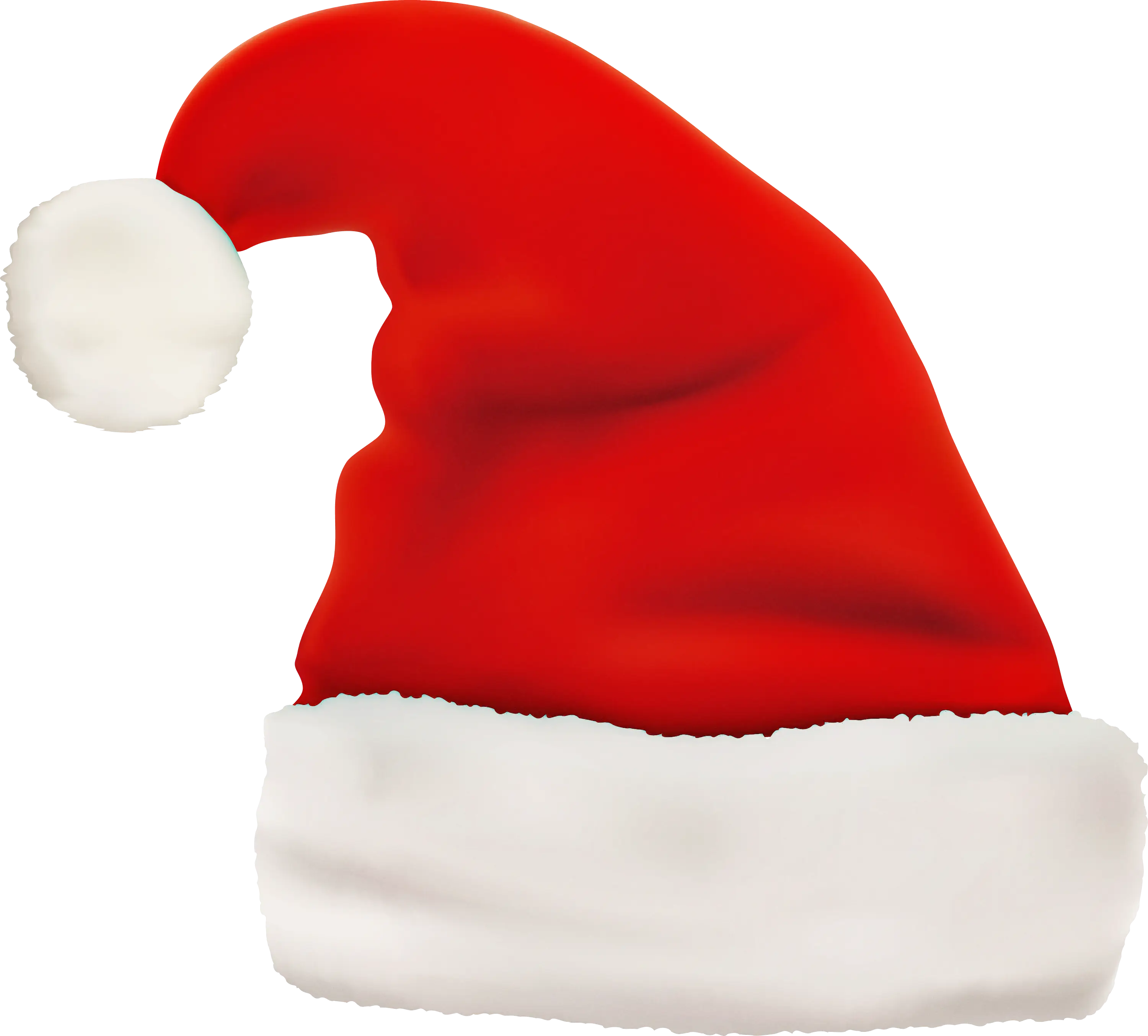 Red Furry Santa Hat with Fluffy Edge