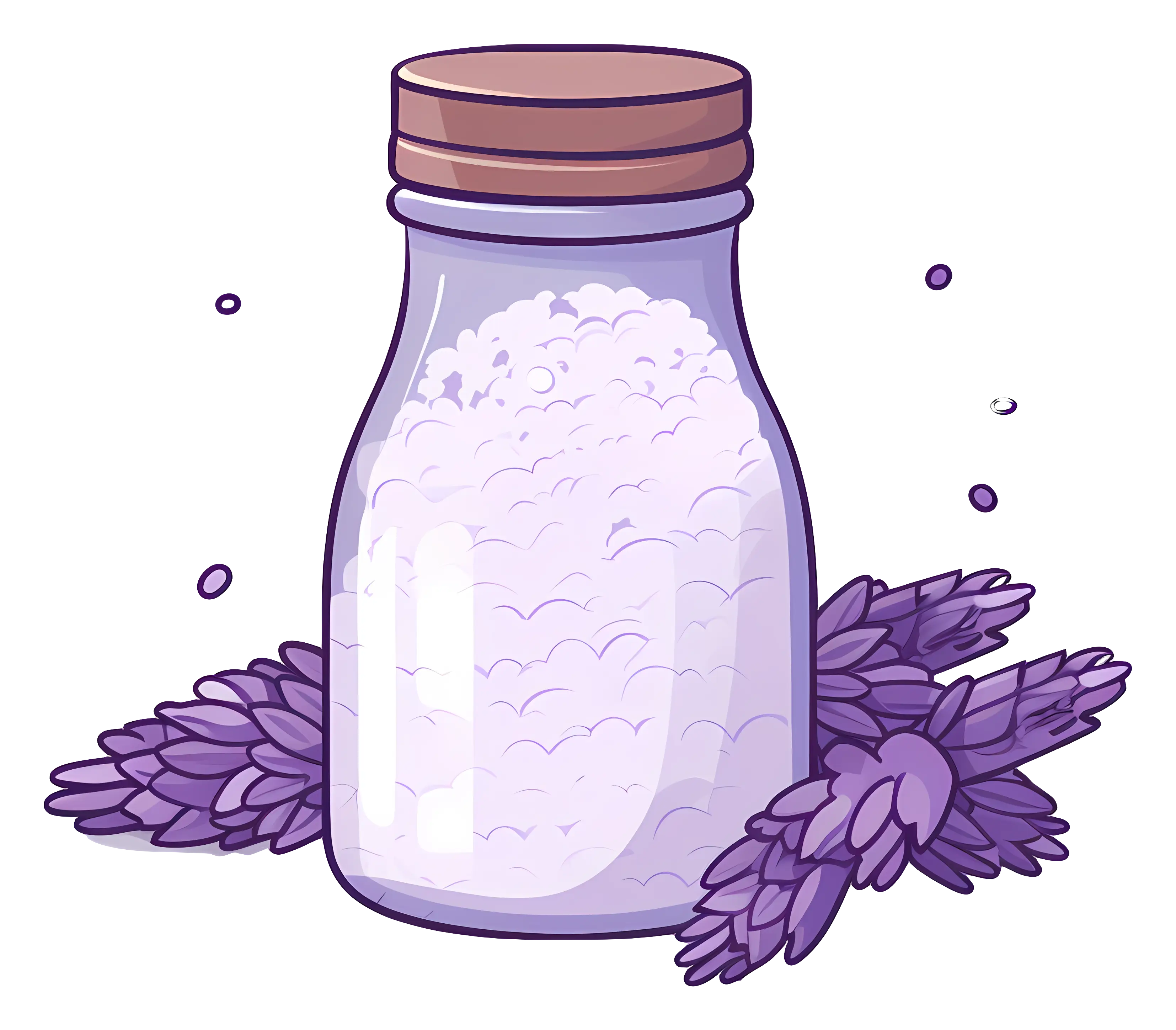Lavender Bath Salt in Bottle