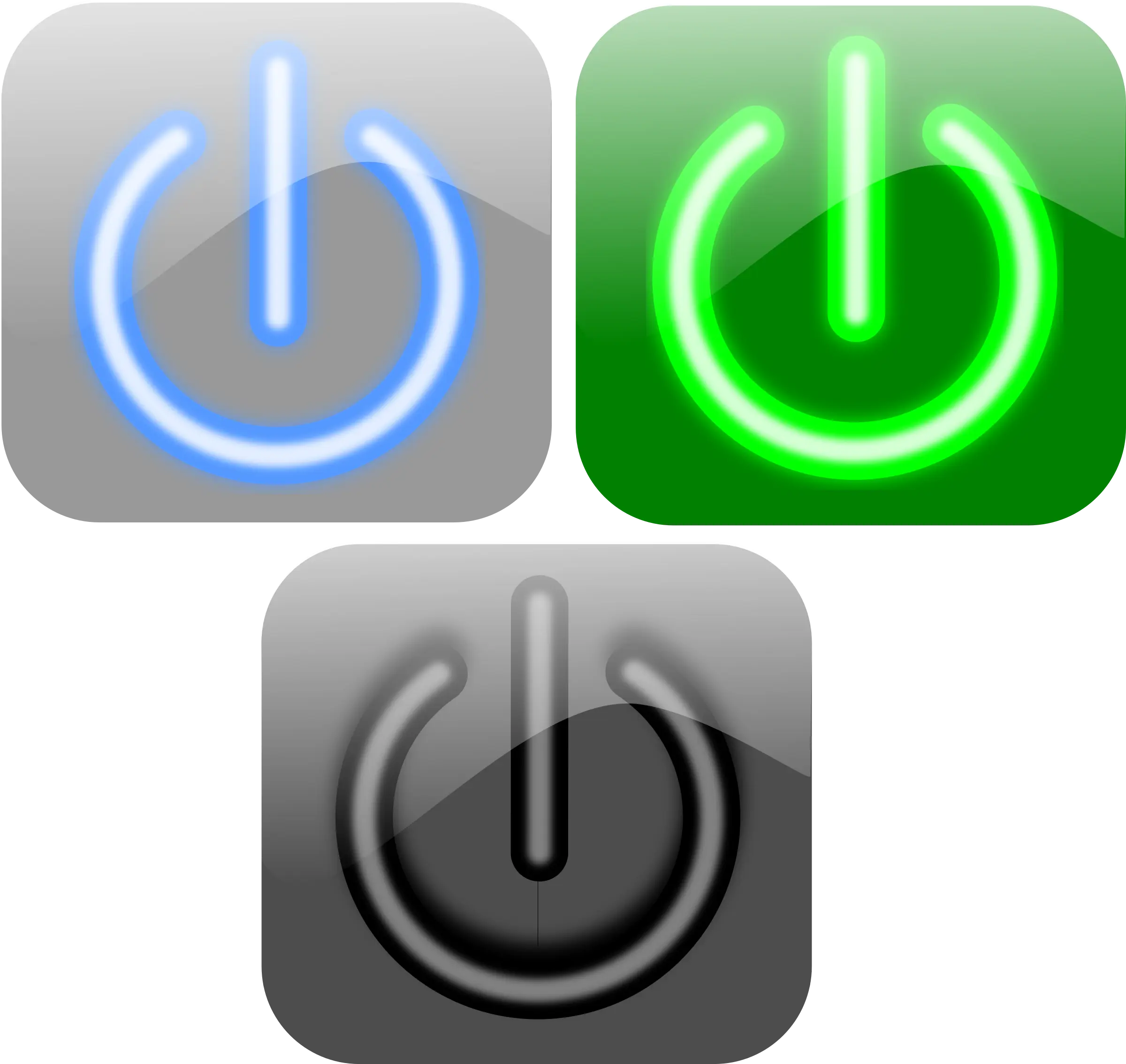 Power Button Symbols in Multiple Colors