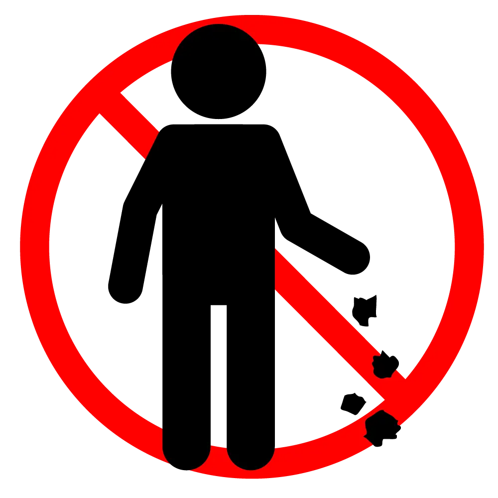 No Littering Sign