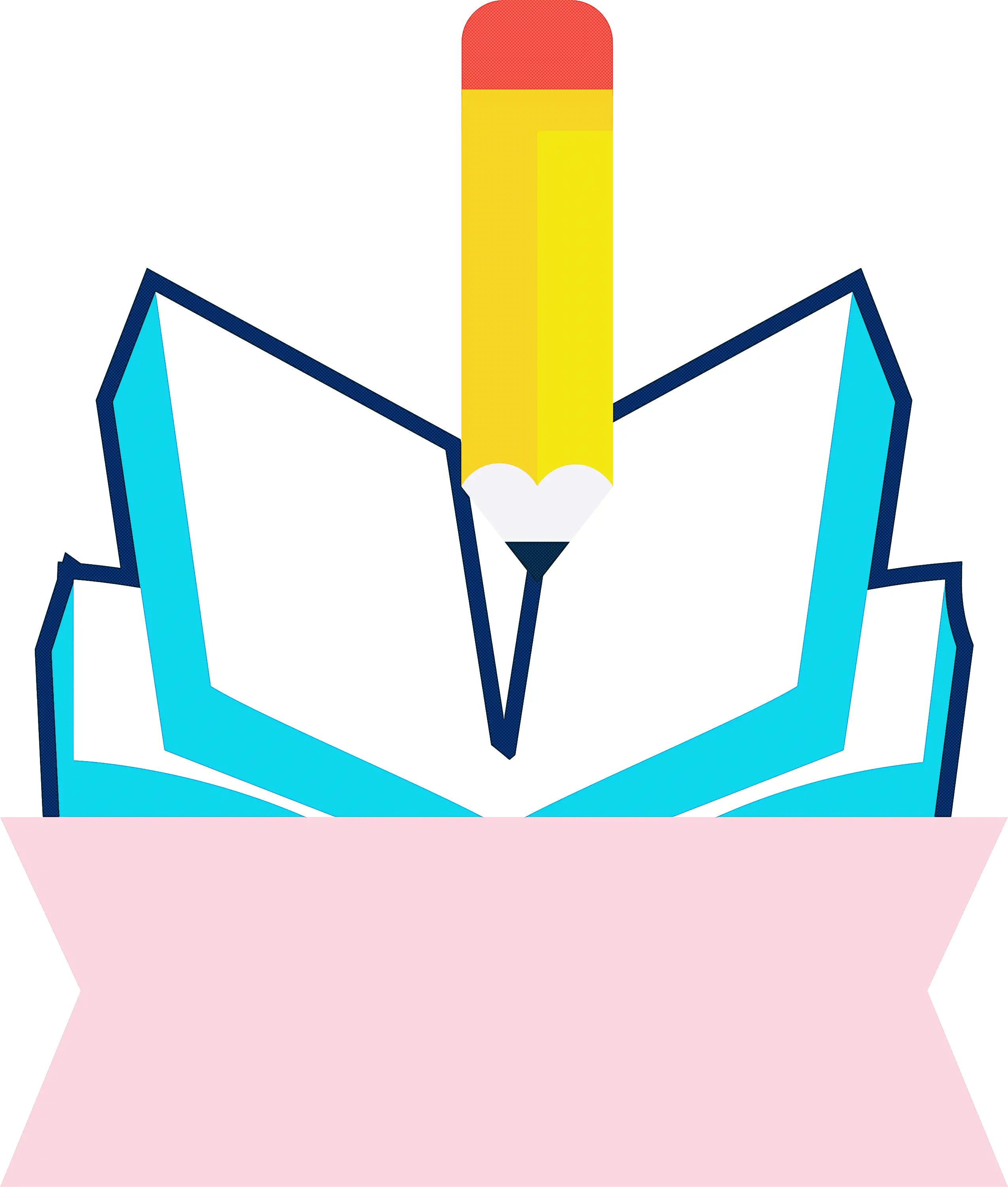 Pencil and Book Graphic Icon