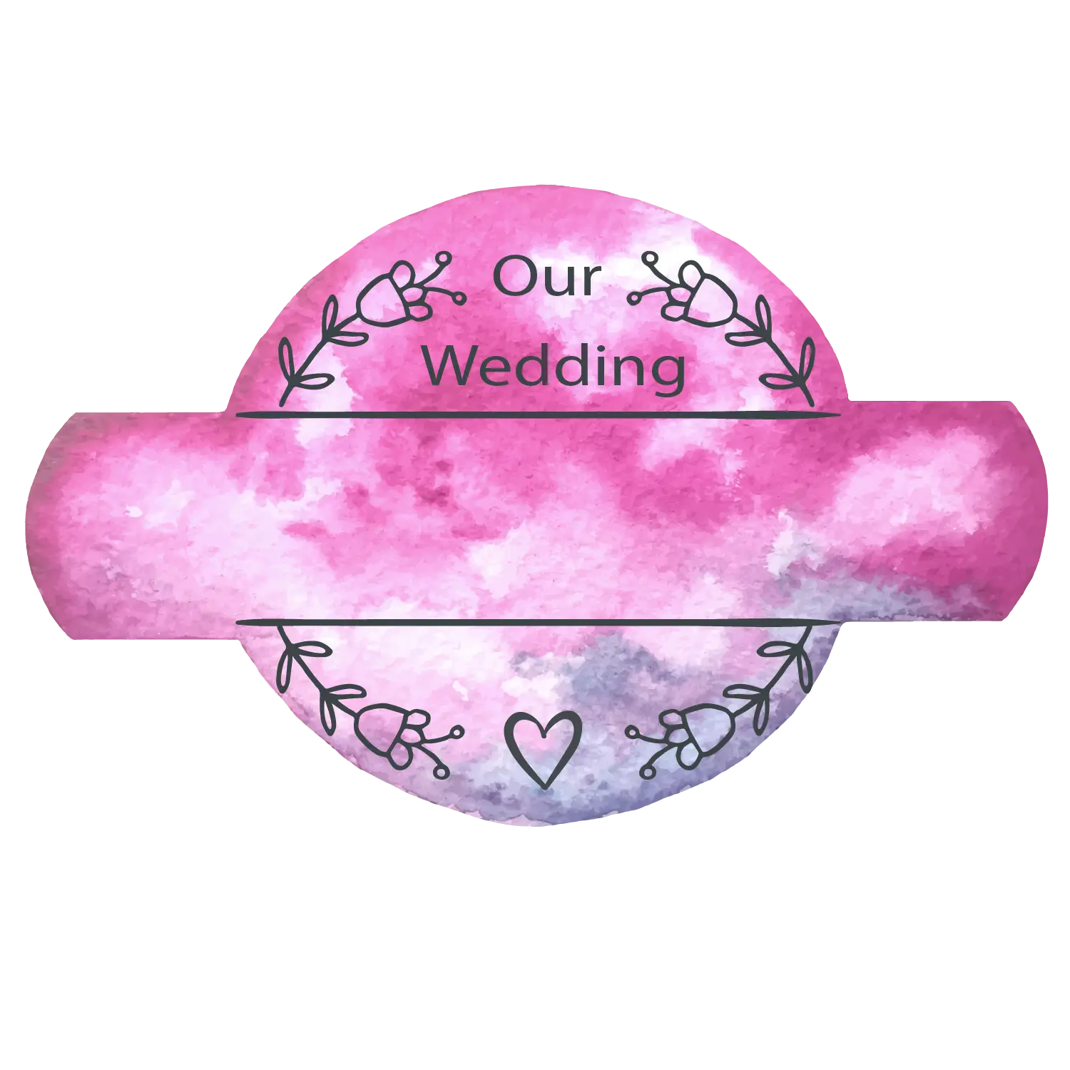 Pink Wedding Badge