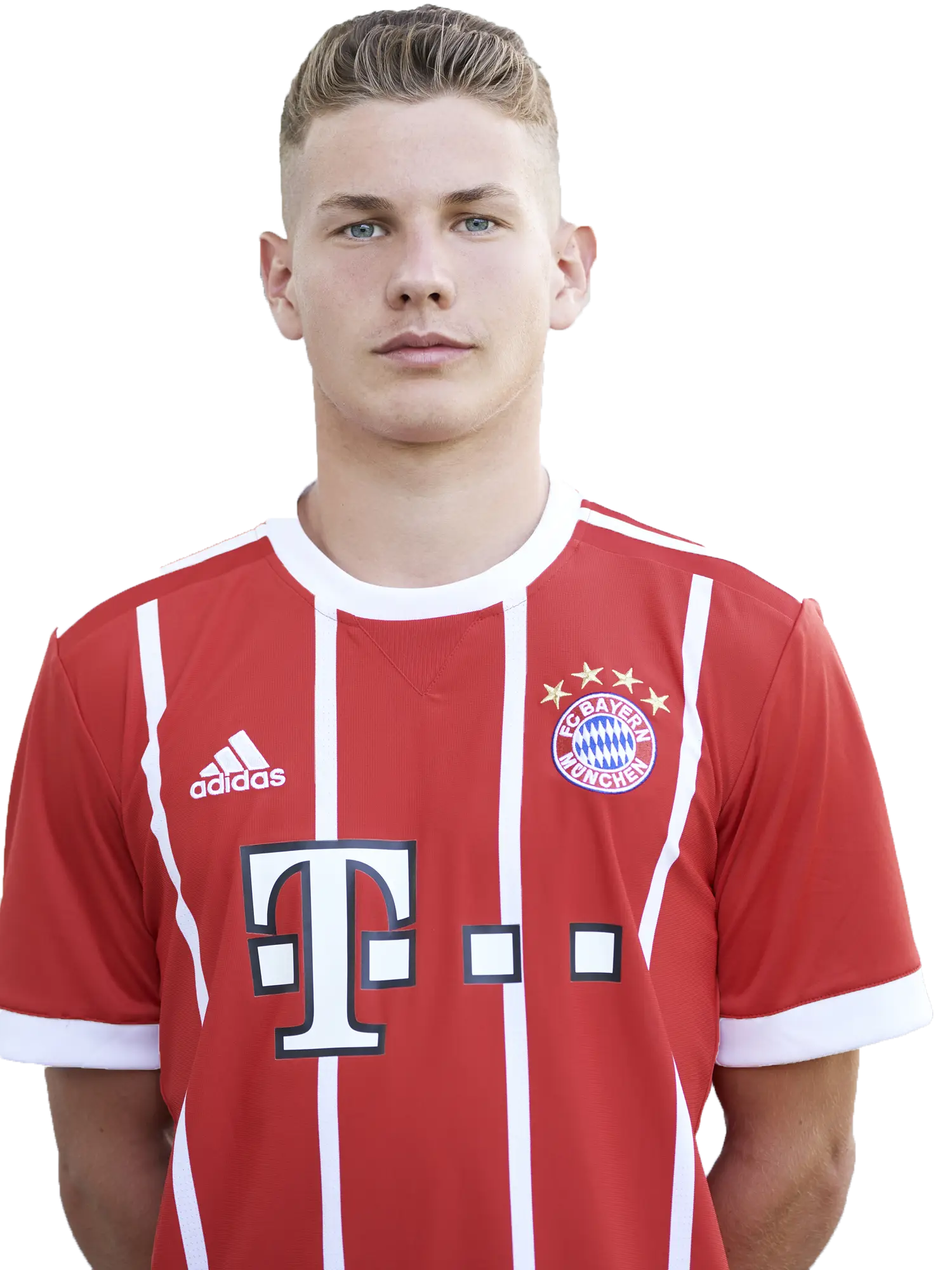 Soccer Player in Red Jersey