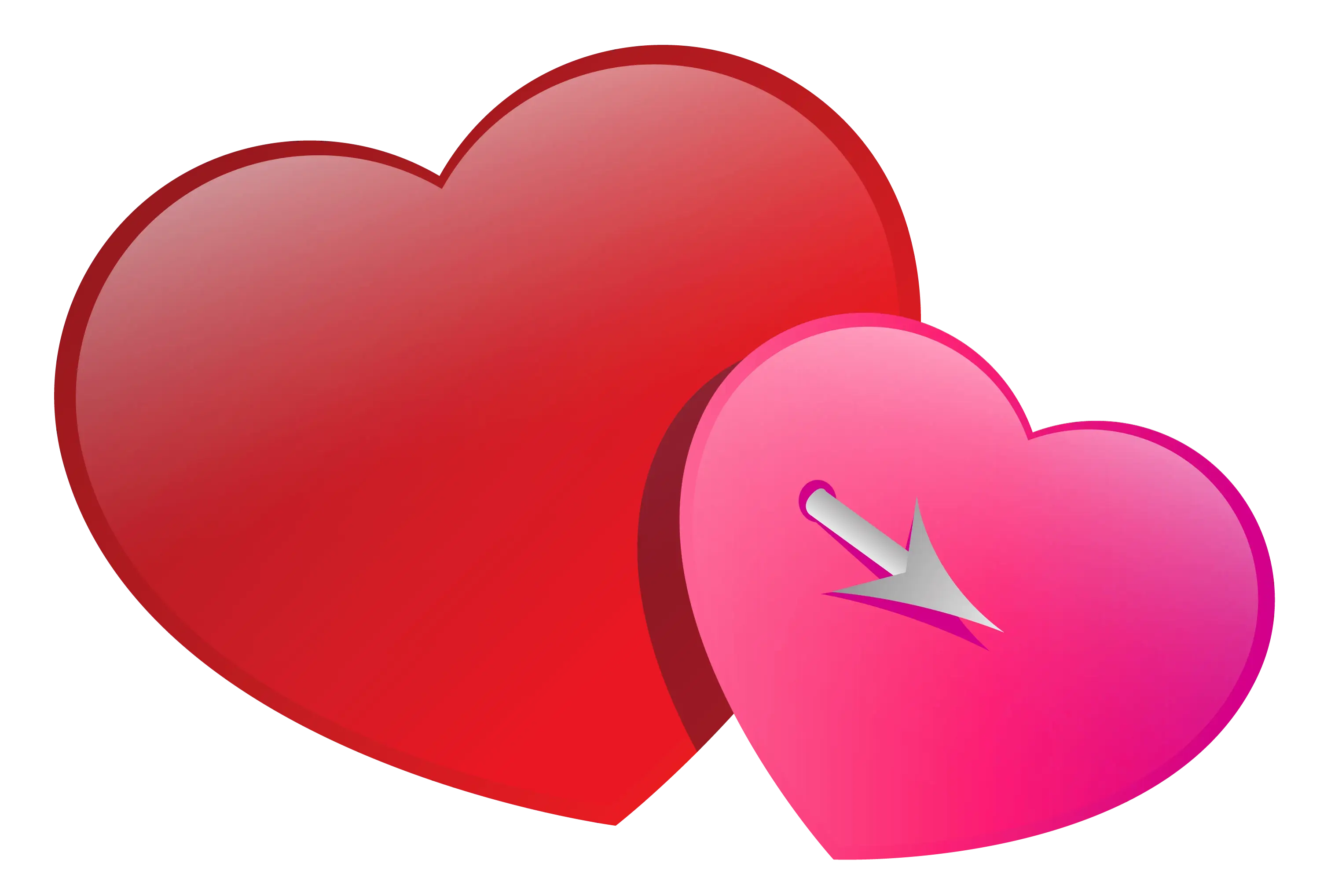 Red and Pink Hearts