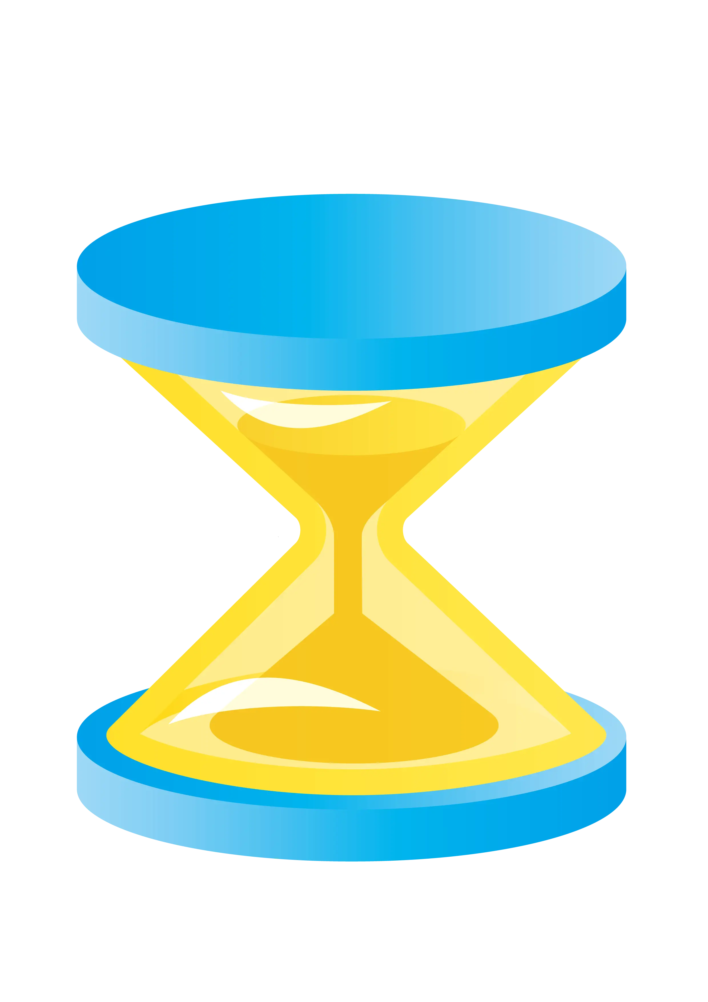 Yellow and Blue Hourglass