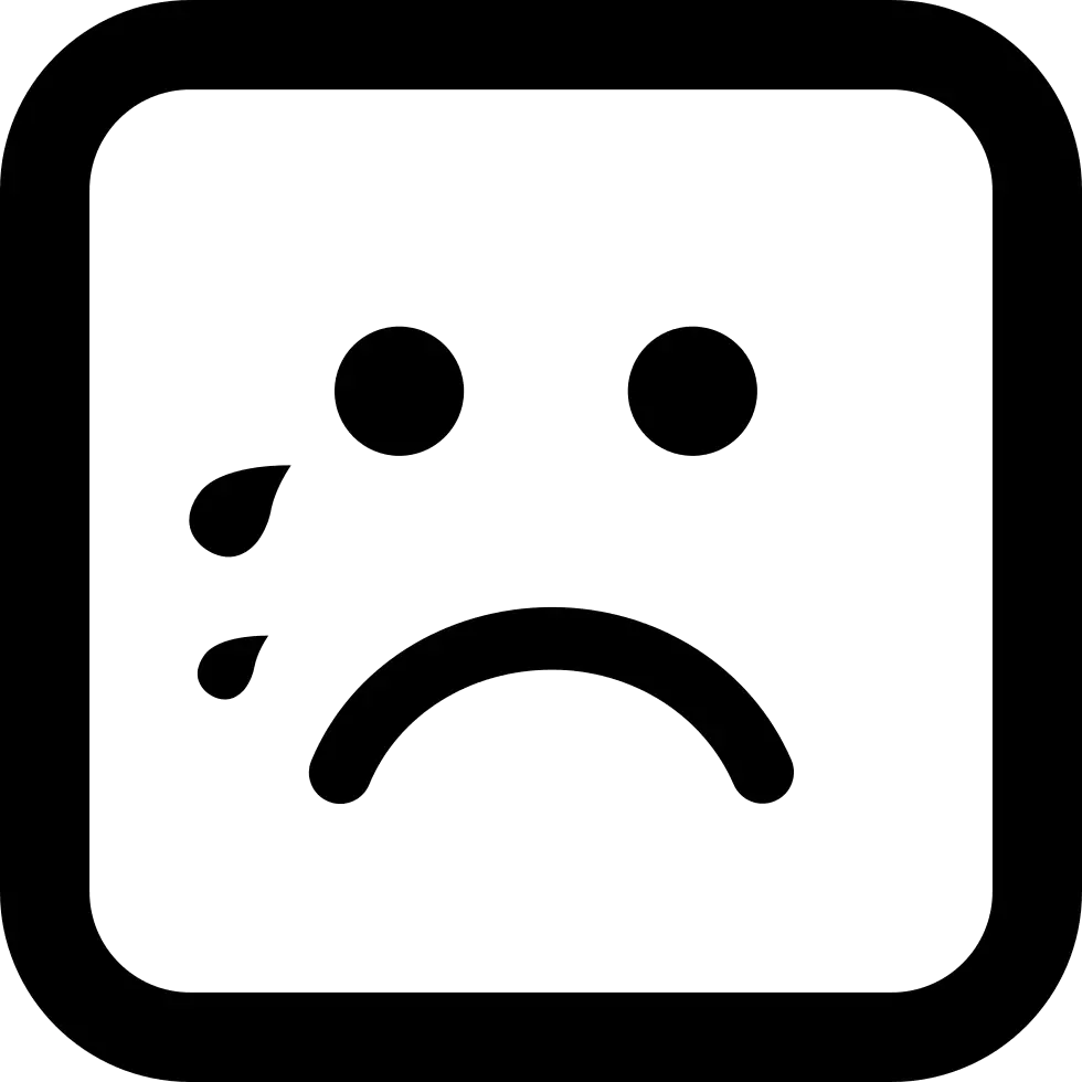 Crying Sad Face Icon