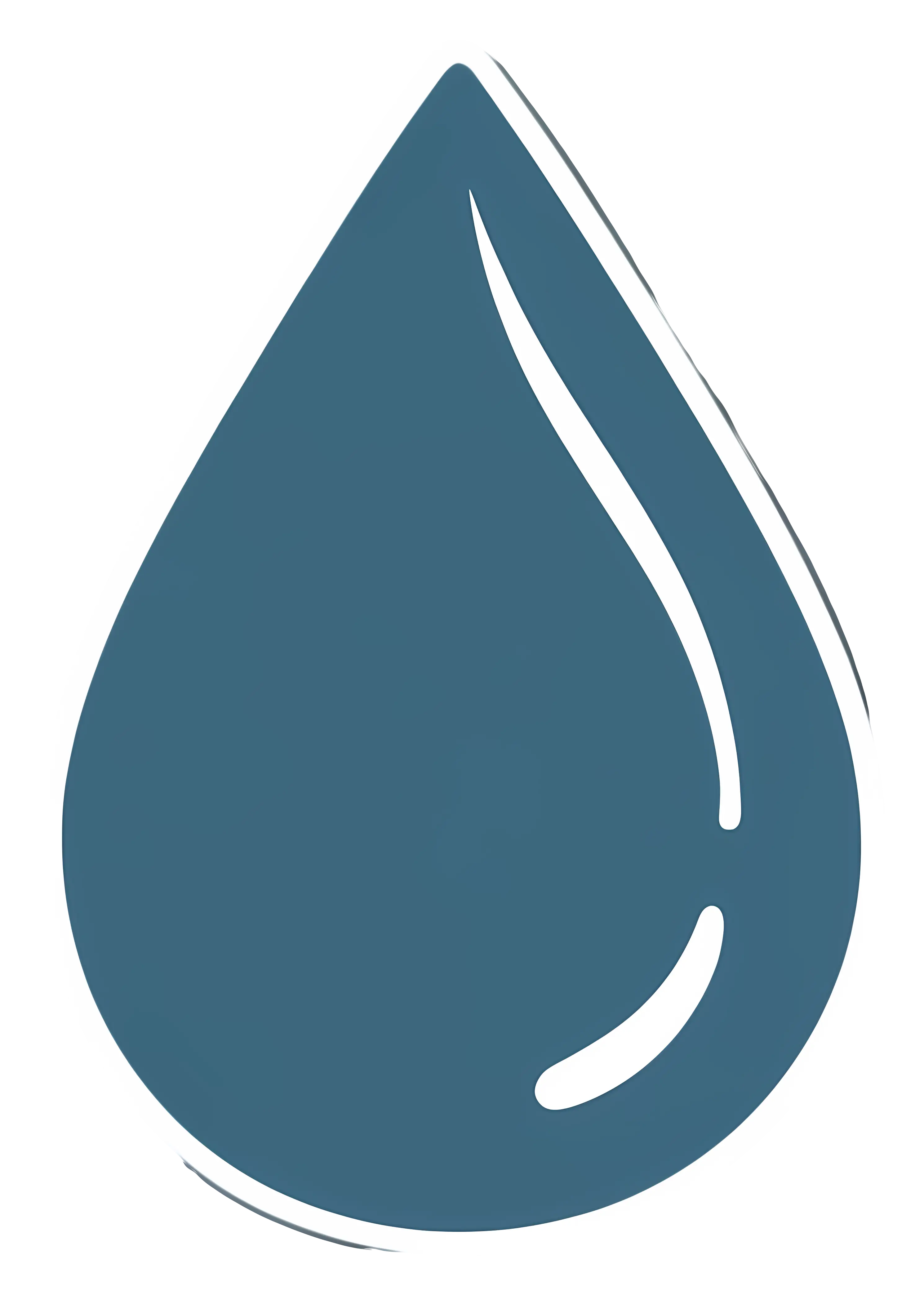 Blue Water Droplet Icon Illustration