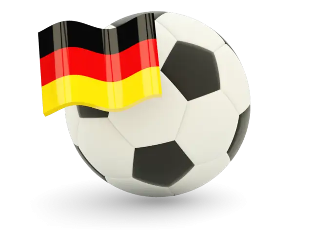 German Flag with Soccer Ball Logo