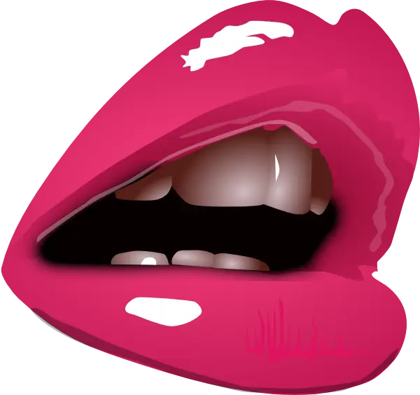 Open Pink Lips Illustration