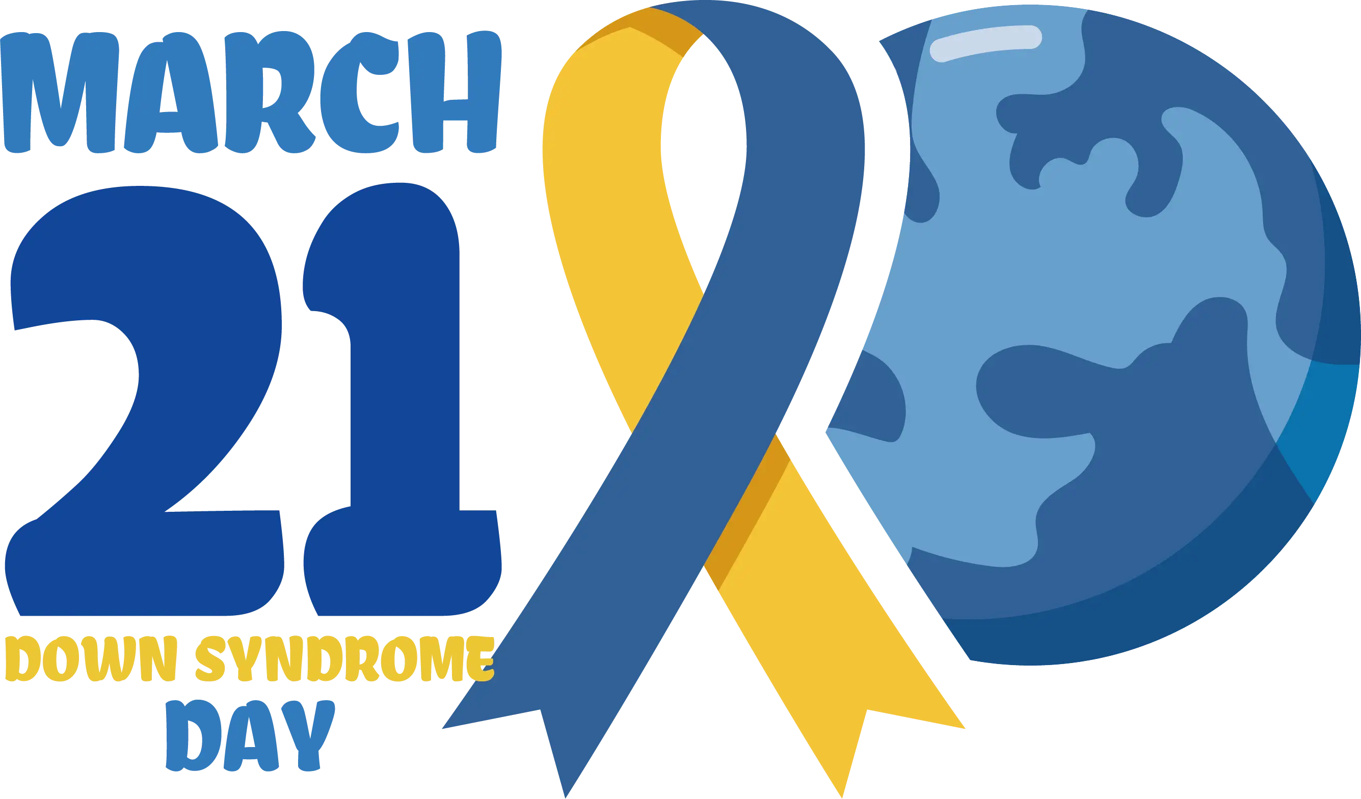 World Down Syndrome Day March 21 Illustration