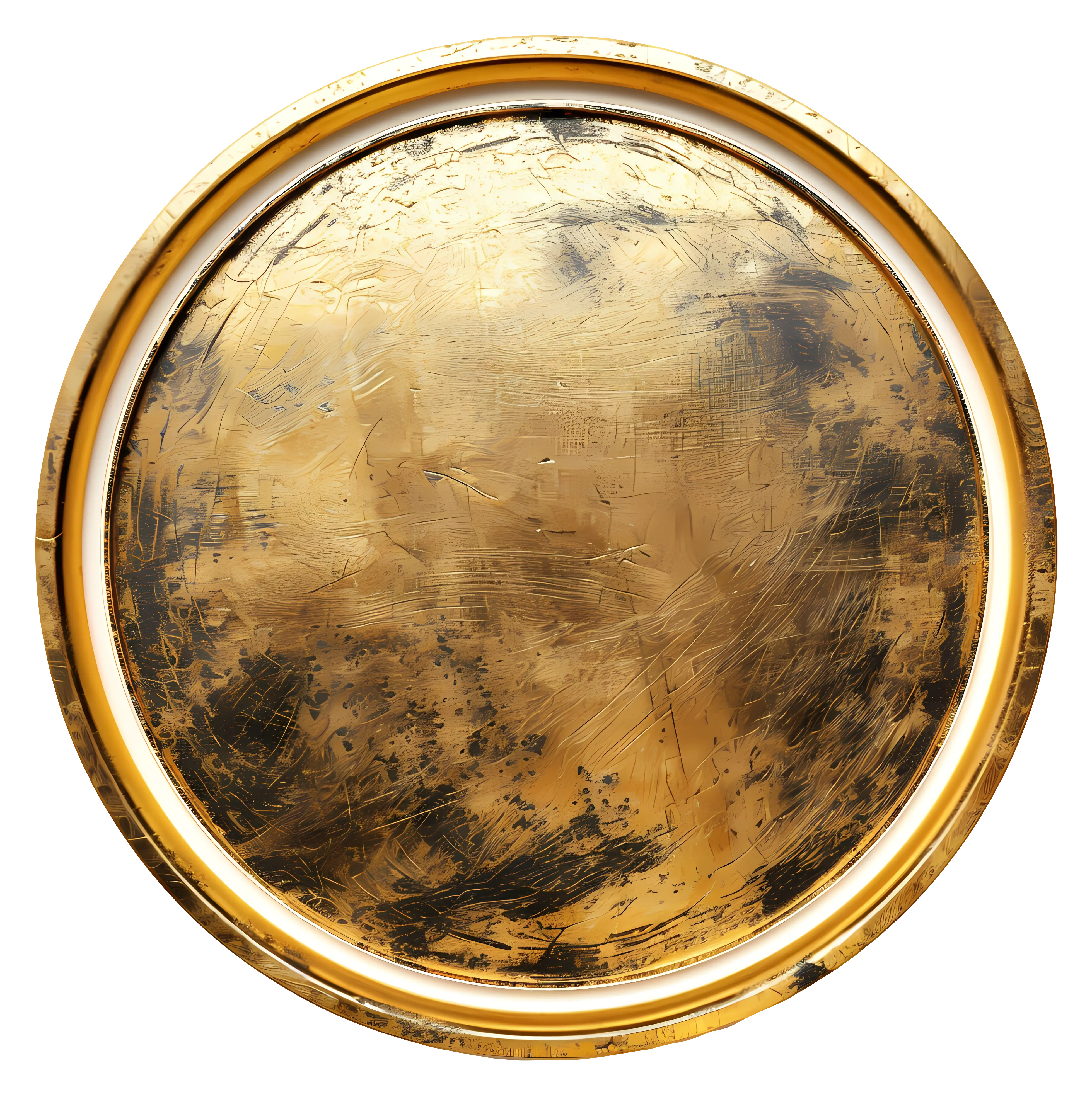 Antique Golden Plate