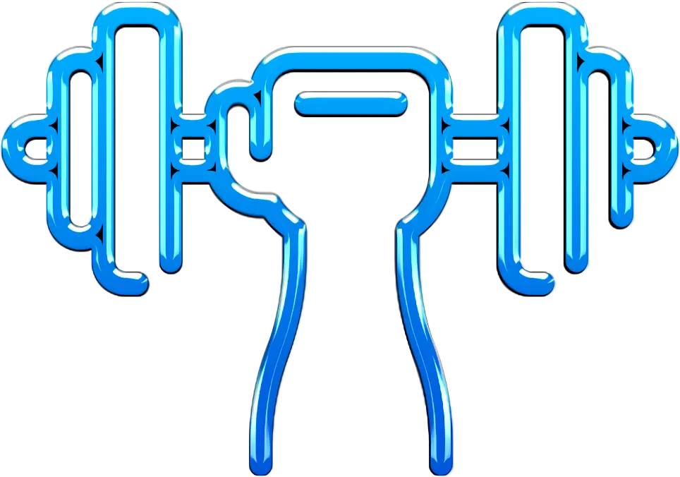 Dumbbell Stylized in Blue Icon