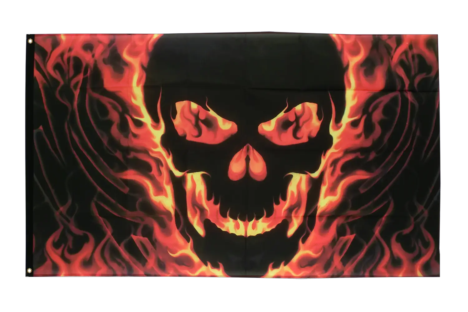 Flaming Skull Banner