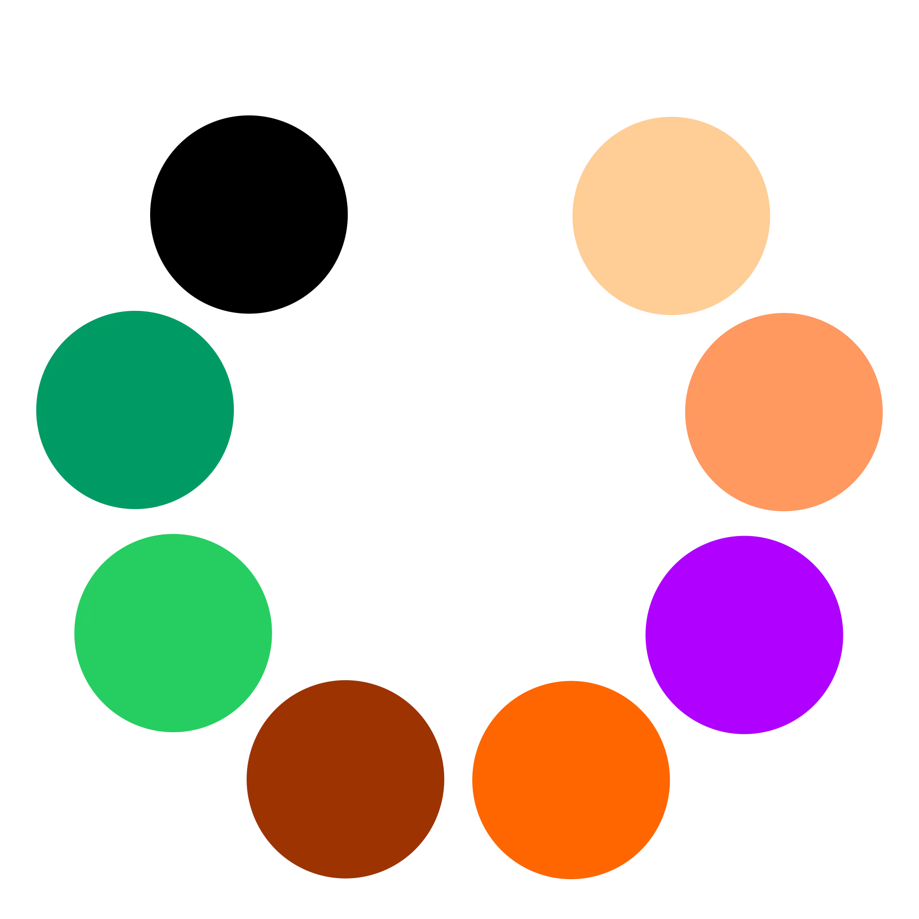 Color Wheel with Various Shades