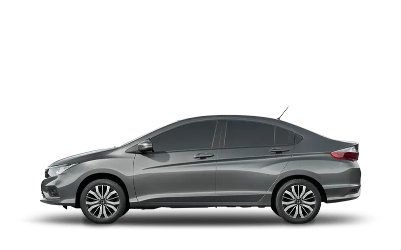 Modern Grey Sedan Car Side View