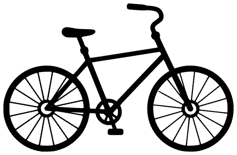 Black Bicycle Silhouette Art