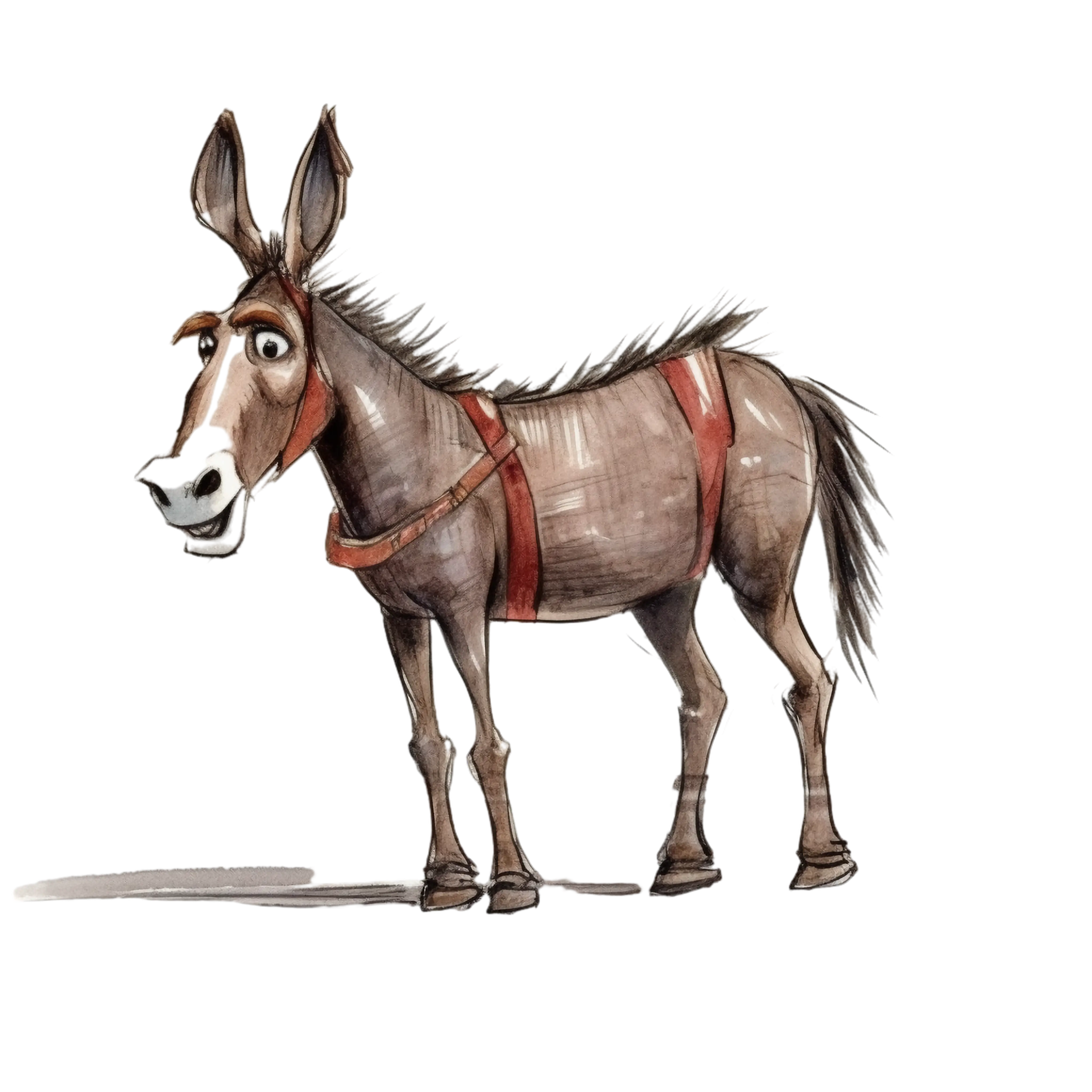 Cartoon Donkey Illustration