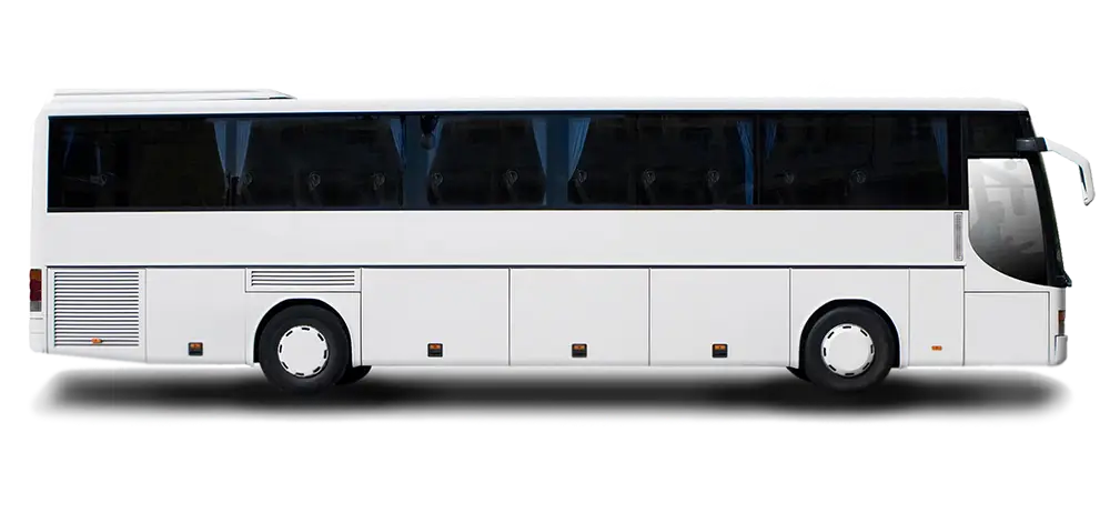 White Tour Bus for Group Travel