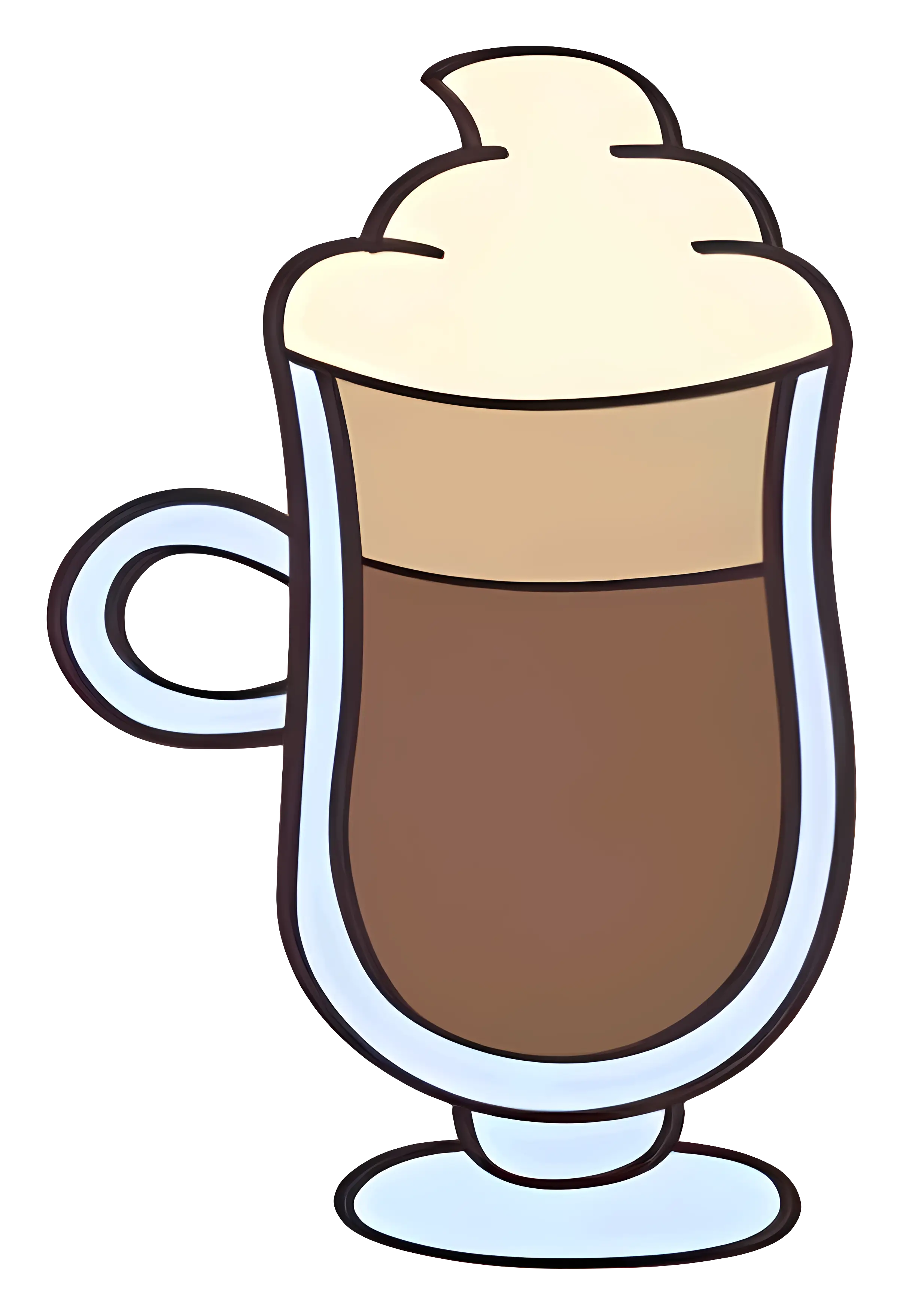 Coffee with Cream in a Glass