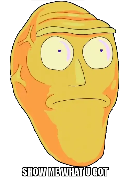 Funny Cartoon Head with Quote