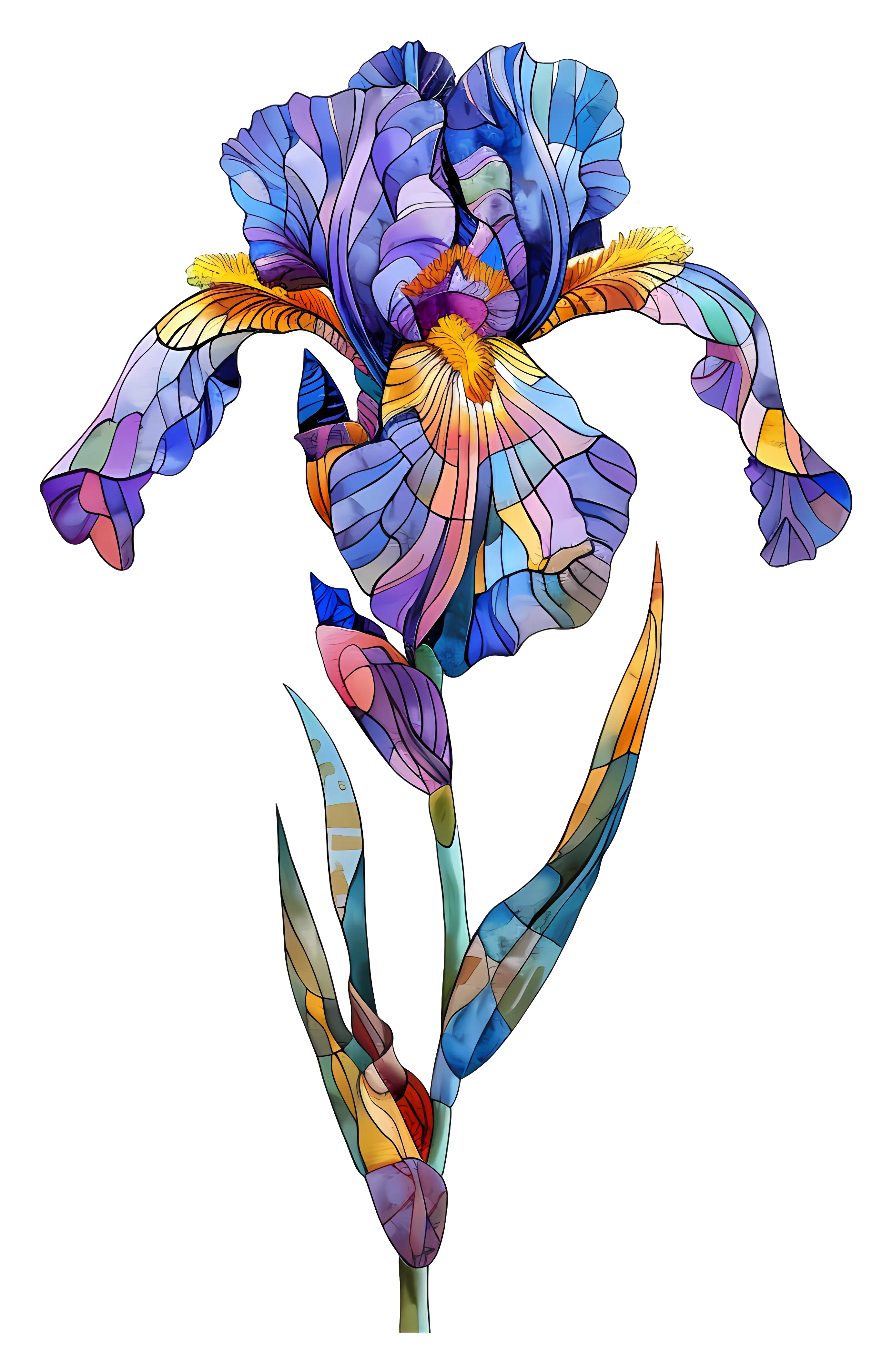 Colorful Iris Flower